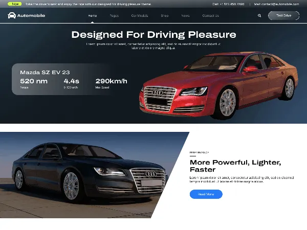 Automobile Car Shop is a recommended free GPL-licensed WordPress theme available on wordpress.org.
