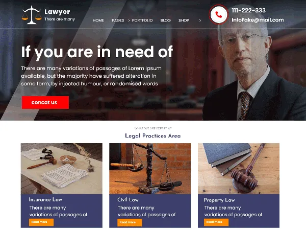 Personal Lawyer is a recommended free GPL-licensed WordPress theme available on wordpress.org.