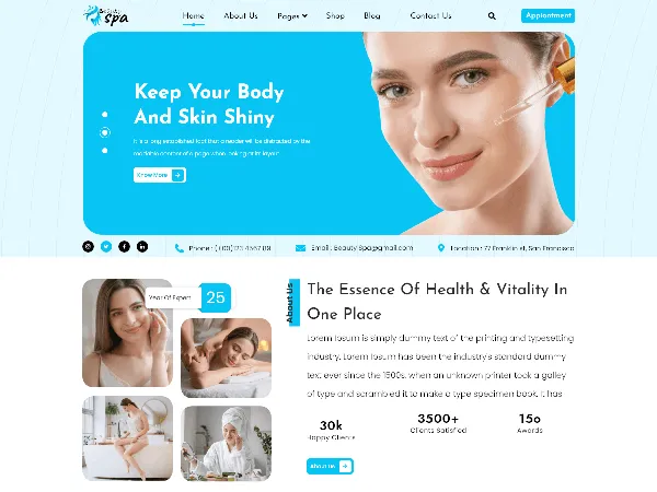 Beauty Spa Elementor is a recommended free GPL-licensed WordPress theme available on wordpress.org.