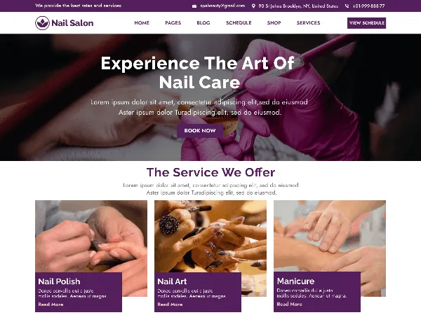 Barbershop Nail Salon is a recommended free GPL-licensed WordPress theme available on wordpress.org.