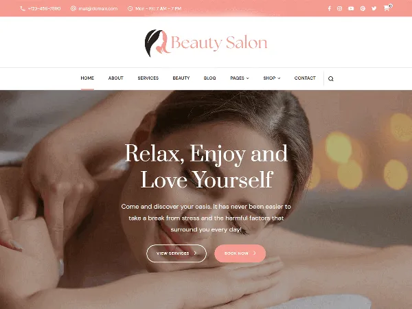 Beauty Salon Lite is a recommended free GPL-licensed WordPress theme available on wordpress.org.