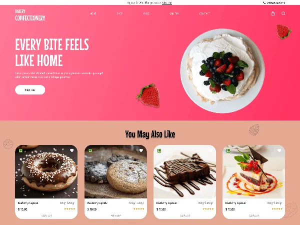Bakery Confectionery is a recommended free GPL-licensed WordPress theme available on wordpress.org.