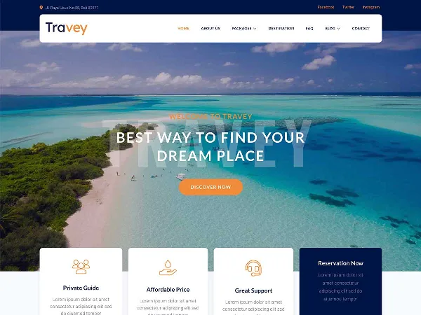 Travey is a recommended free GPL-licensed WordPress theme available on wordpress.org.