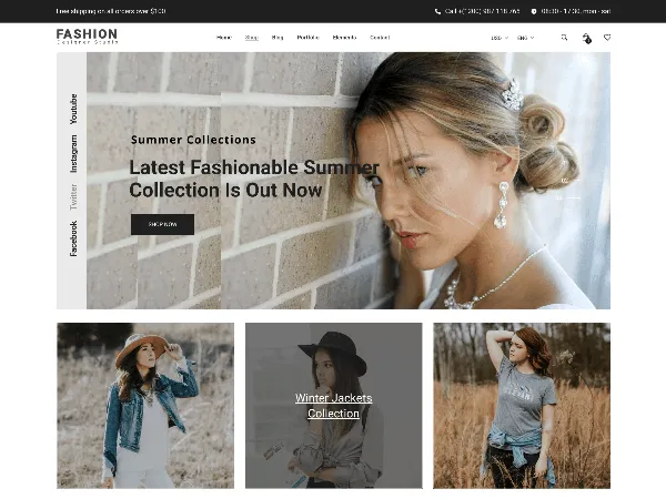 Fashion Designer Studio is a recommended free GPL-licensed WordPress theme available on wordpress.org.