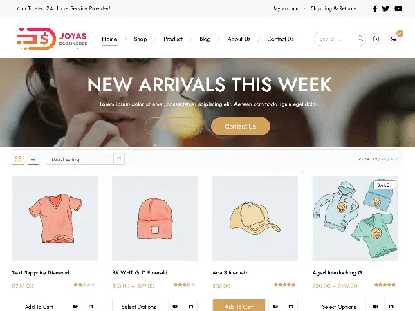 Joyas Shop is a recommended free GPL-licensed WordPress theme available on wordpress.org.