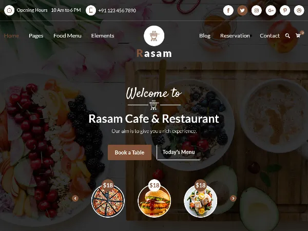 Rasam is a recommended free GPL-licensed WordPress theme available on wordpress.org.