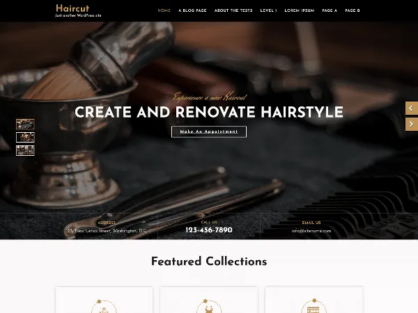 Haircut Lite is a recommended free GPL-licensed WordPress theme available on wordpress.org.