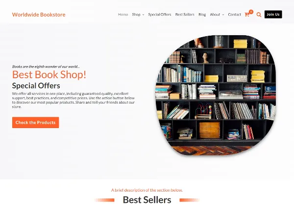 Book Shop is a recommended free GPL-licensed WordPress theme available on wordpress.org.