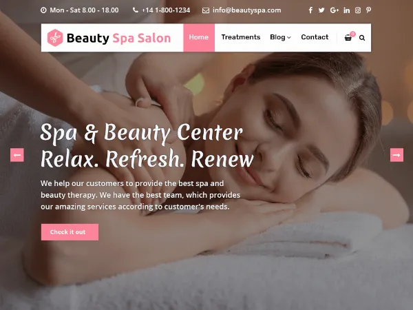 Beauty Spa Salon is a recommended free GPL-licensed WordPress theme available on wordpress.org.