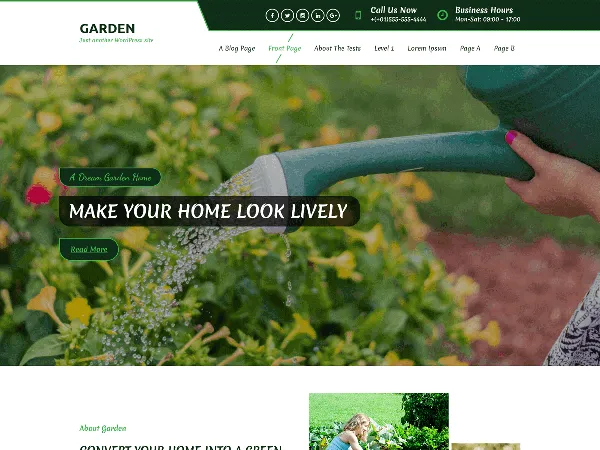 Garden Lite is a recommended free GPL-licensed WordPress theme available on wordpress.org.