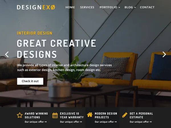 Designexo is a recommended free GPL-licensed WordPress theme available on wordpress.org.