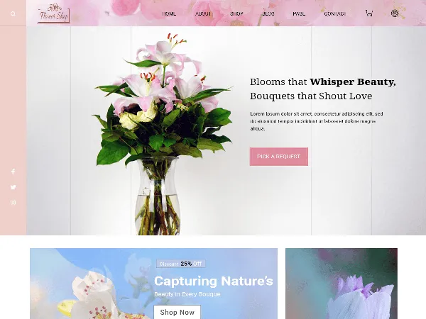 Online Flower Shop is a recommended free GPL-licensed WordPress theme available on wordpress.org.