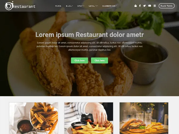 Restaurant Food Shop is a recommended free GPL-licensed WordPress theme available on wordpress.org.