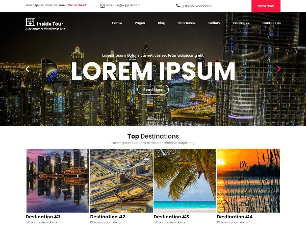 Inside Tours is a recommended free GPL-licensed WordPress theme available on wordpress.org.