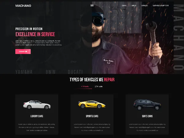 Auto Mechanic is a recommended free GPL-licensed WordPress theme available on wordpress.org.