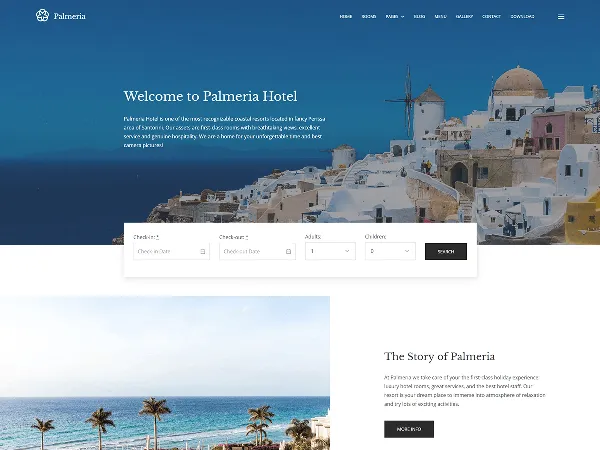 Palmeria is a recommended free GPL-licensed WordPress theme available on wordpress.org.