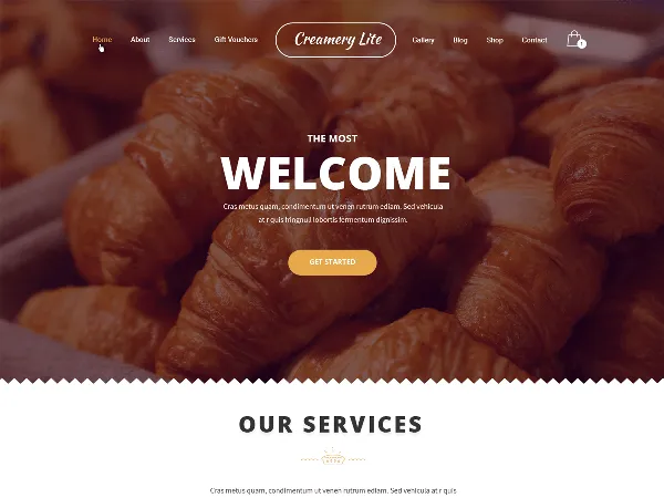 Creamery Lite is a recommended free GPL-licensed WordPress theme available on wordpress.org.