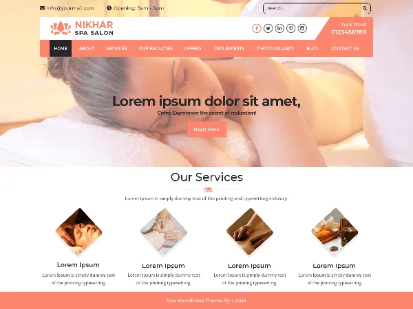 Nikhar Spa Salon is a recommended free GPL-licensed WordPress theme available on wordpress.org.