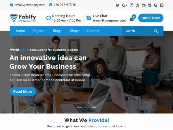 Fabify is a recommended free GPL-licensed WordPress theme available on wordpress.org.