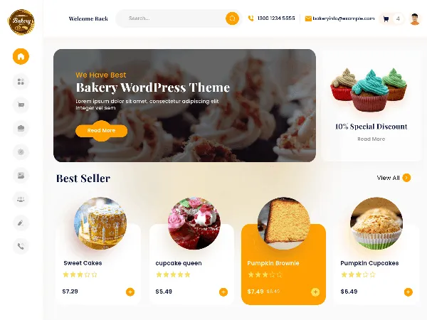 Fresh Bakery Cake is a recommended free GPL-licensed WordPress theme available on wordpress.org.