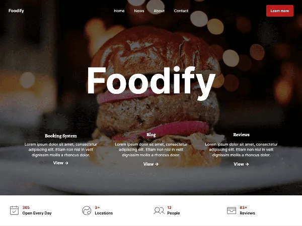 Foodify is a recommended free GPL-licensed WordPress theme available on wordpress.org.