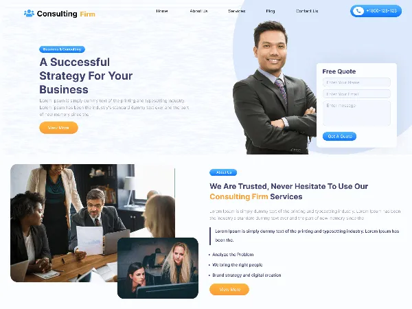 Career Consultant is a recommended free GPL-licensed WordPress theme available on wordpress.org.