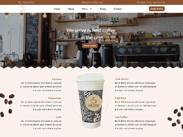 Coffee Bistro is a recommended free GPL-licensed WordPress theme available on wordpress.org.