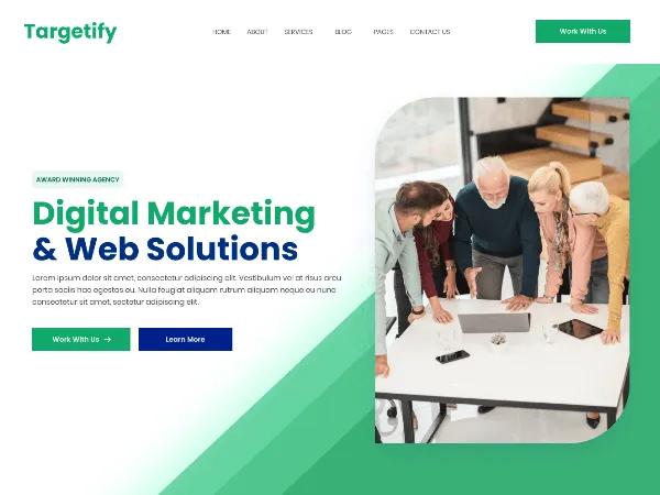 Targetify is a recommended free GPL-licensed WordPress theme available on wordpress.org.