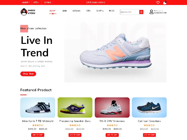 Shoes Store Elementor is a recommended free GPL-licensed WordPress theme available on wordpress.org.