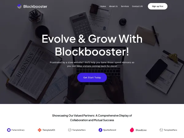 Blockbooster is a recommended free GPL-licensed WordPress theme available on wordpress.org.