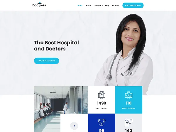 SKT Doctor is a recommended free GPL-licensed WordPress theme available on wordpress.org.