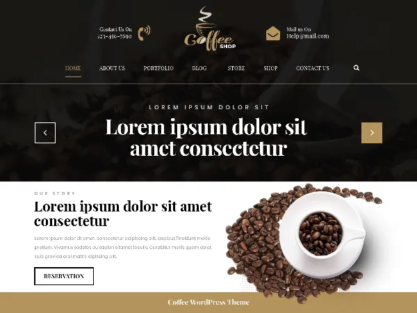 Cafe Coffee Shop is a recommended free GPL-licensed WordPress theme available on wordpress.org.