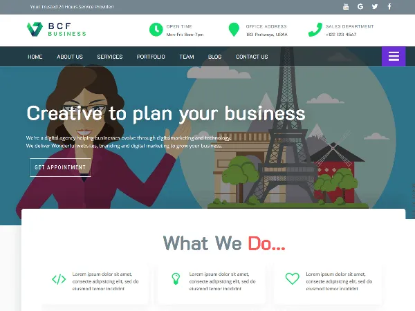 Business Consultant Finder is a recommended free GPL-licensed WordPress theme available on wordpress.org.